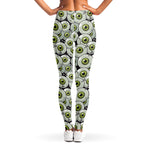Frankenstein Eyeball Pattern Print Women's Leggings
