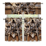 Freemasonry Emblem Print 3 Piece Kitchen Curtains