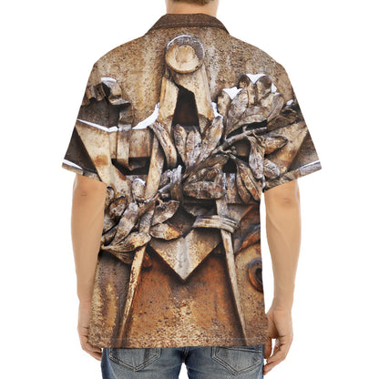 Freemasonry Emblem Print Aloha Shirt