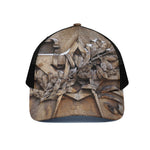 Freemasonry Emblem Print Black Mesh Trucker Cap
