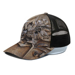 Freemasonry Emblem Print Black Mesh Trucker Cap