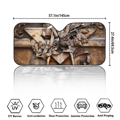 Freemasonry Emblem Print Car Windshield Sun Shade
