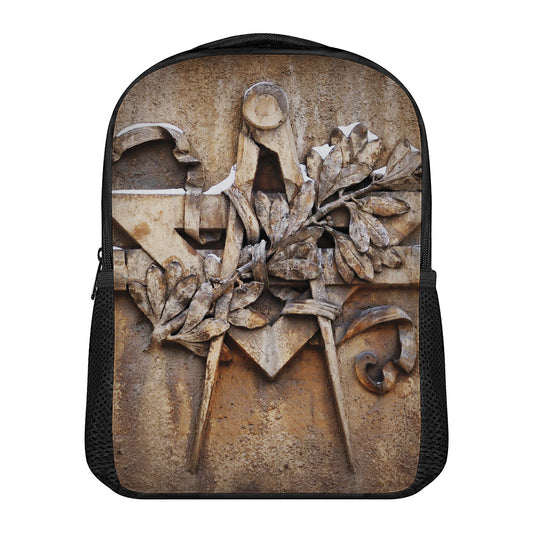 Freemasonry Emblem Print Casual Backpack