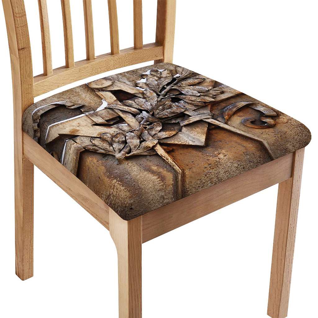 Freemasonry Emblem Print Chair Cushion Cover