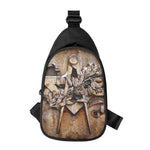 Freemasonry Emblem Print Chest Bag