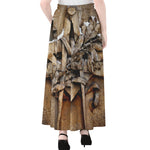Freemasonry Emblem Print Chiffon Maxi Skirt