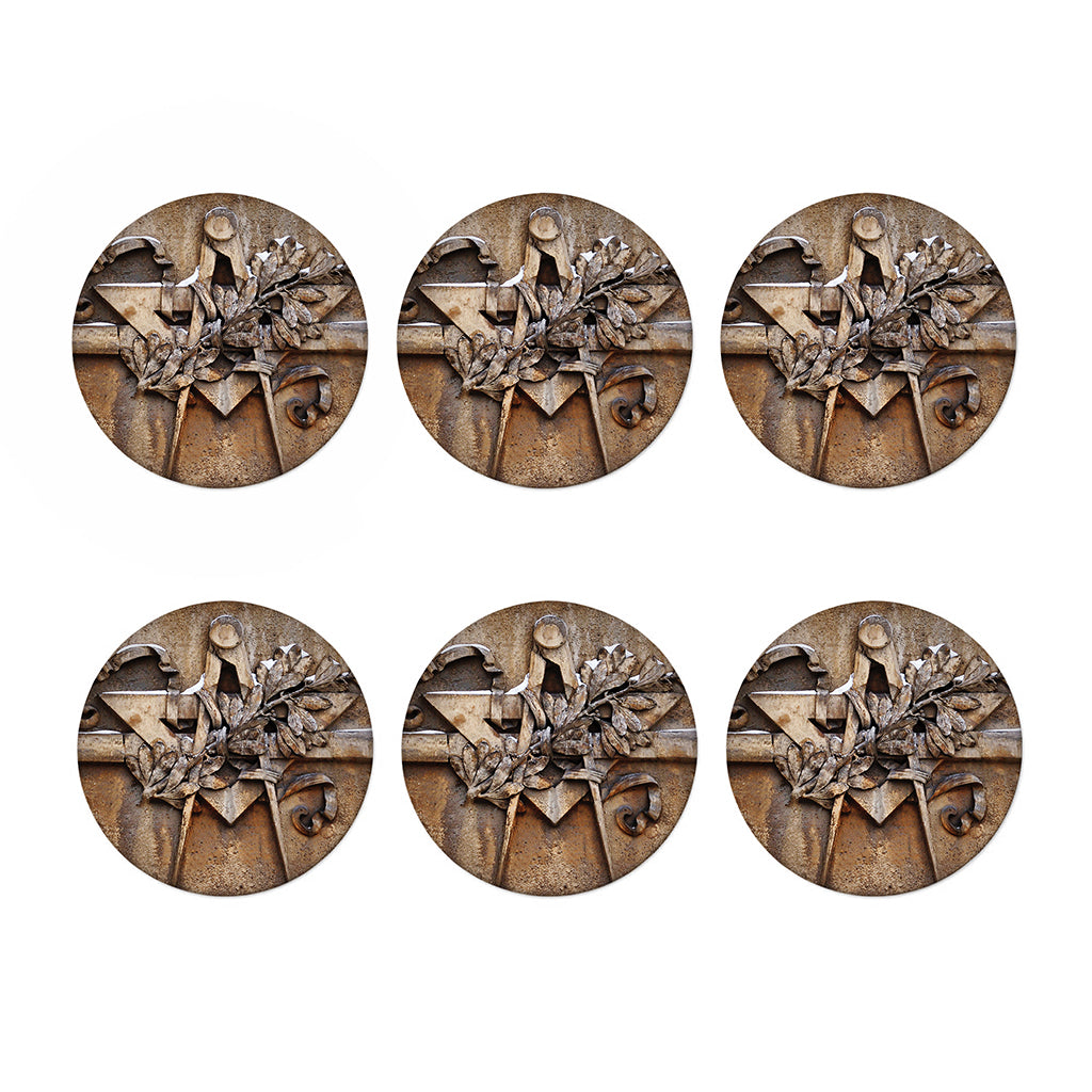 Freemasonry Emblem Print Coaster Set
