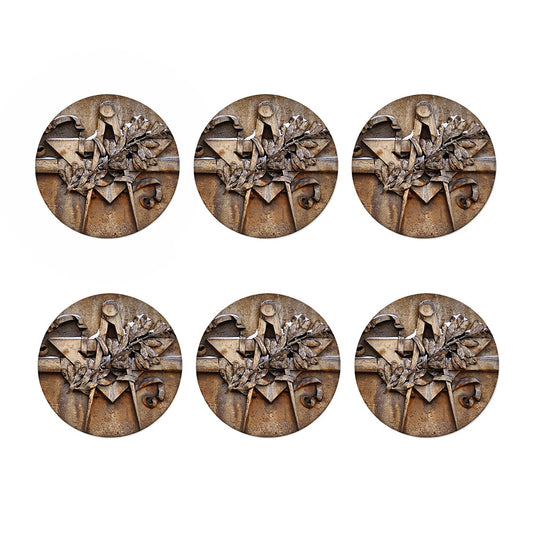 Freemasonry Emblem Print Coaster Set