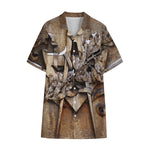 Freemasonry Emblem Print Cotton Hawaiian Shirt