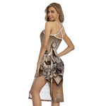 Freemasonry Emblem Print Cross Back Cami Dress