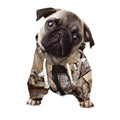 Freemasonry Emblem Print Dog Zip Up Hoodie