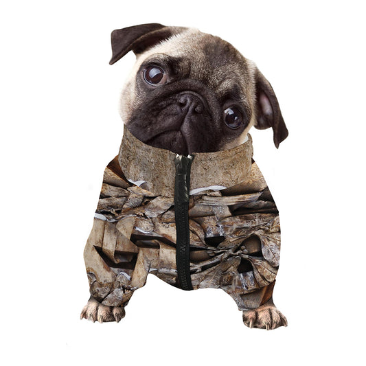 Freemasonry Emblem Print Dog Zip Up Jacket