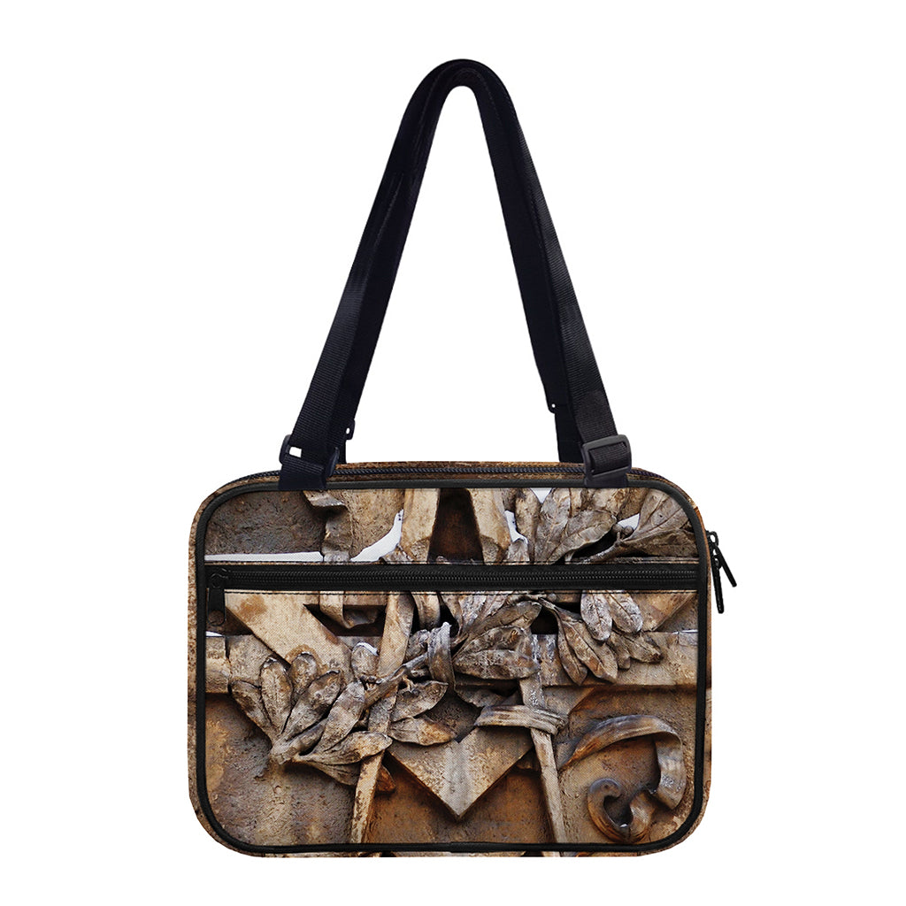 Freemasonry Emblem Print Double Strap Bible Bag