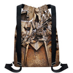 Freemasonry Emblem Print Drawstring Backpack