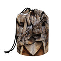 Freemasonry Emblem Print Drawstring Makeup Bag