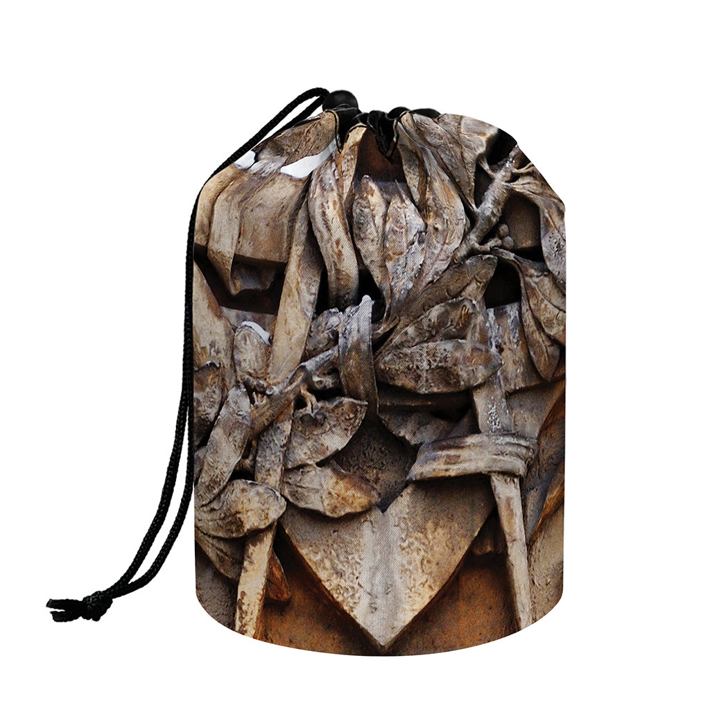 Freemasonry Emblem Print Drawstring Makeup Bag