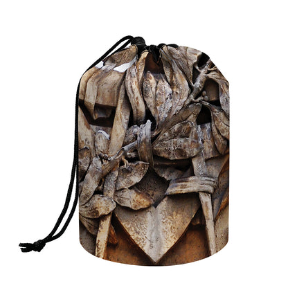 Freemasonry Emblem Print Drawstring Makeup Bag