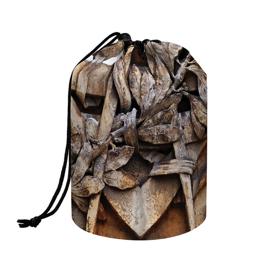 Freemasonry Emblem Print Drawstring Makeup Bag
