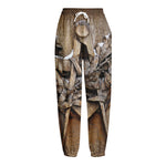 Freemasonry Emblem Print Fleece Lined Knit Pants