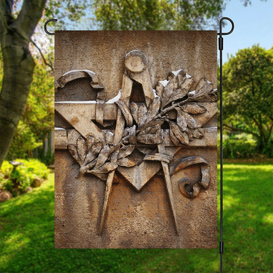 Freemasonry Emblem Print Garden Flag