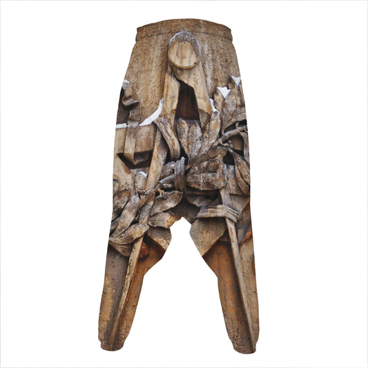 Freemasonry Emblem Print Hammer Pants