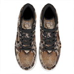 Freemasonry Emblem Print High Top Leather Sneakers