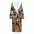 Freemasonry Emblem Print Hooded Bathrobe