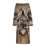 Freemasonry Emblem Print Hooded Bathrobe