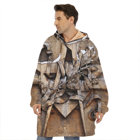Freemasonry Emblem Print Hoodie Blanket