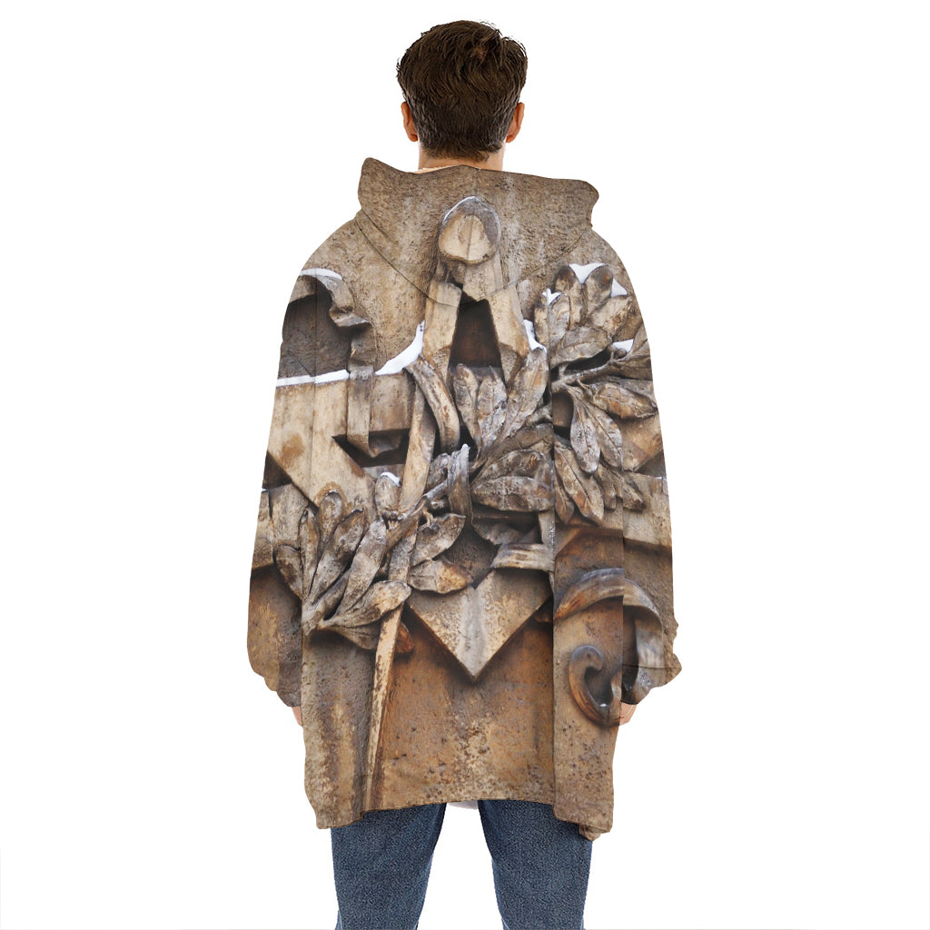 Freemasonry Emblem Print Hoodie Blanket
