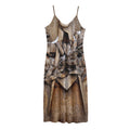 Freemasonry Emblem Print Jersey Midi Cami Dress