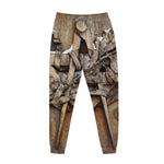 Freemasonry Emblem Print Jogger Pants