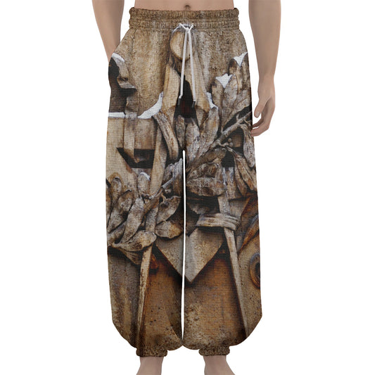 Freemasonry Emblem Print Lantern Pants