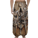 Freemasonry Emblem Print Lantern Pants