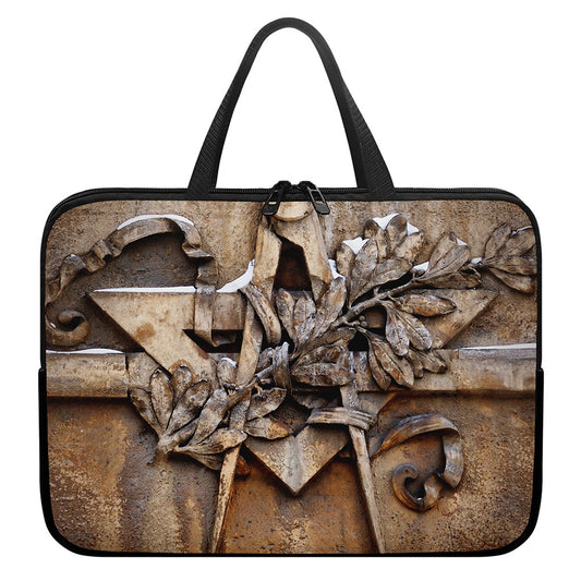 Freemasonry Emblem Print Laptop Sleeve With Handle