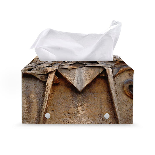 Freemasonry Emblem Print Leather Tissue Box Cover