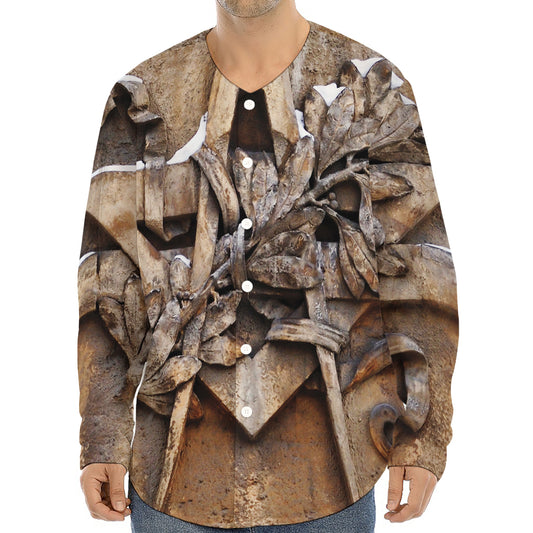 Freemasonry Emblem Print Long Sleeve Baseball Jersey