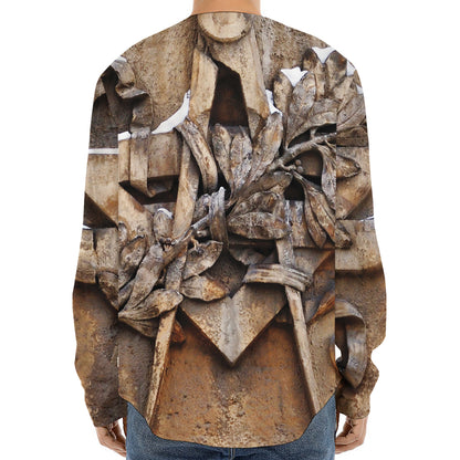Freemasonry Emblem Print Long Sleeve Baseball Jersey