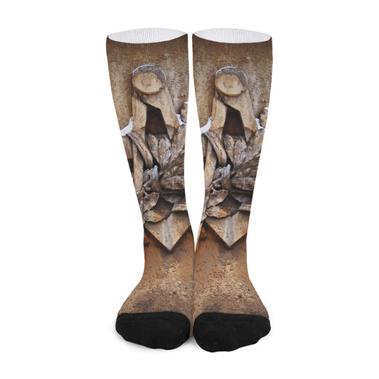 Freemasonry Emblem Print Long Socks