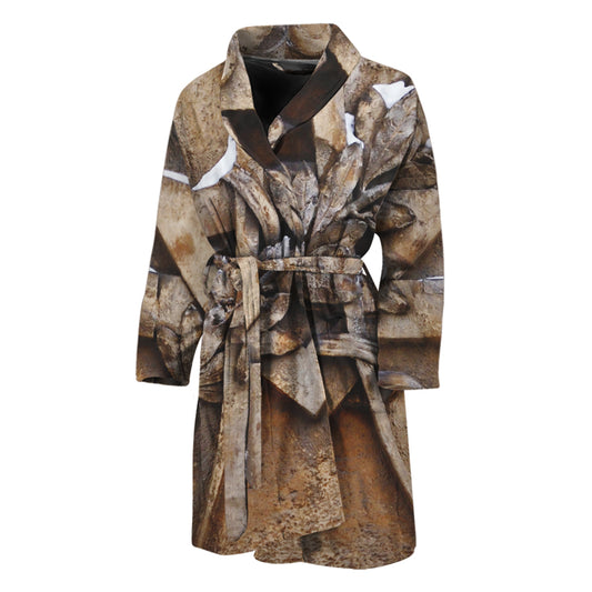 Freemasonry Emblem Print Men's Bathrobe