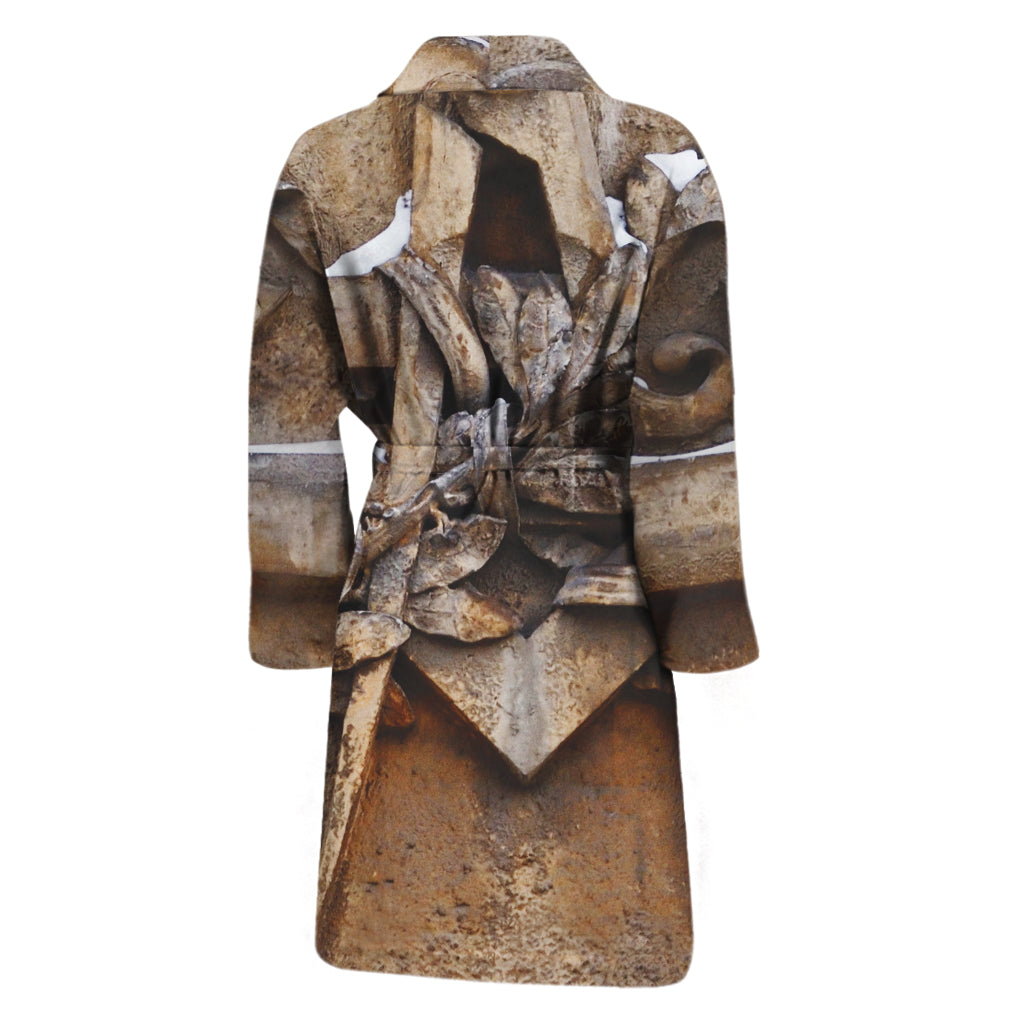Freemasonry Emblem Print Men's Bathrobe