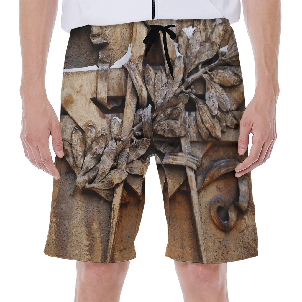 Freemasonry Emblem Print Men's Beach Shorts