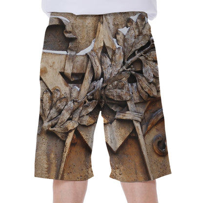 Freemasonry Emblem Print Men's Beach Shorts
