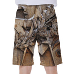 Freemasonry Emblem Print Men's Beach Shorts