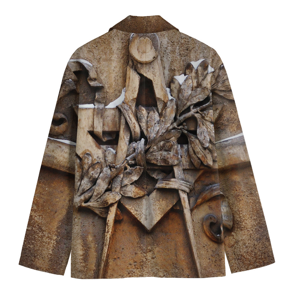 Freemasonry Emblem Print Men's Blazer