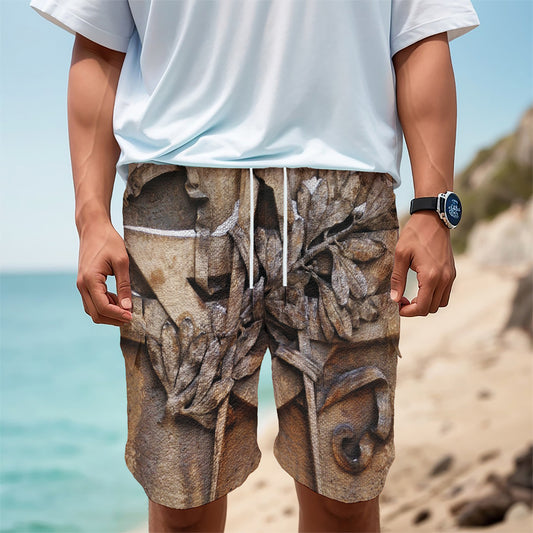 Freemasonry Emblem Print Men's Cargo Shorts