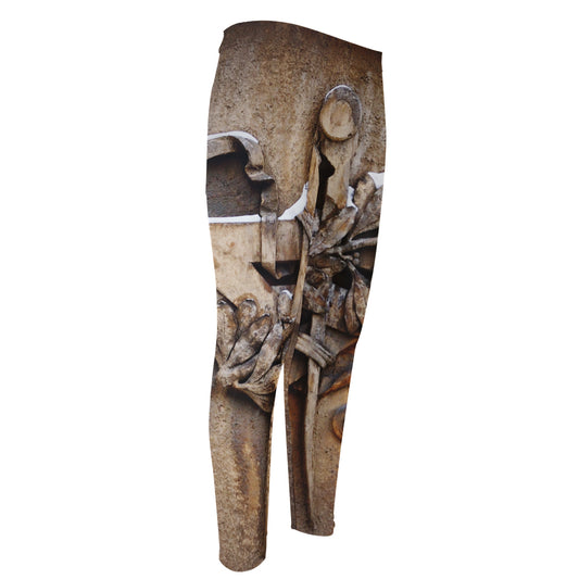 Freemasonry Emblem Print Men's Compression Pants
