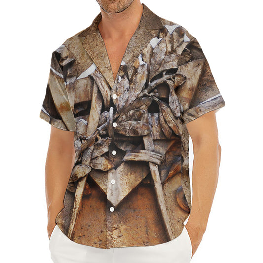 Freemasonry Emblem Print Men's Deep V-Neck Shirt
