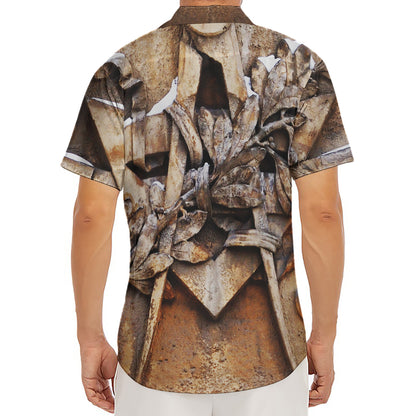 Freemasonry Emblem Print Men's Deep V-Neck Shirt