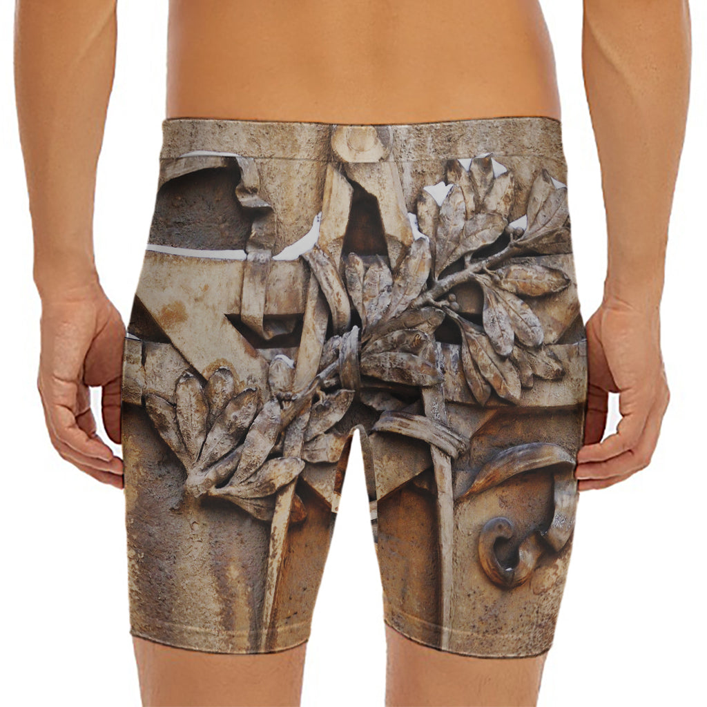 Freemasonry Emblem Print Men's Long Boxer Briefs